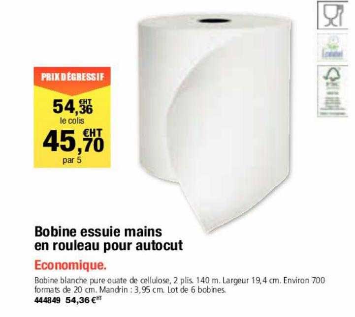 bobine essuie mains en rouleau pour autocut