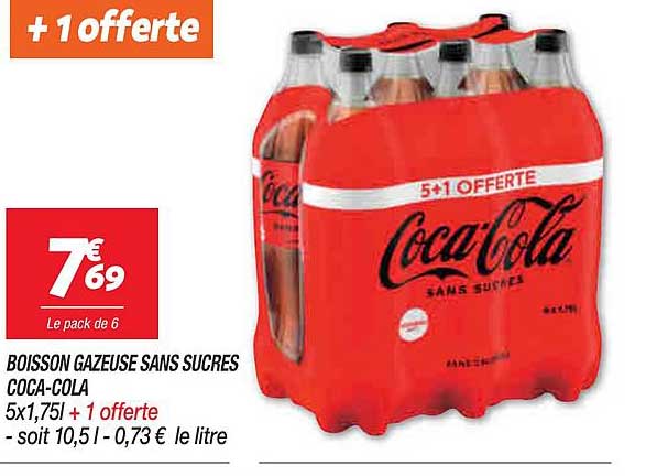boisson gazeuse sans sucres coca-cola