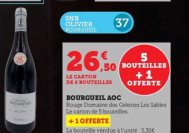 bourgueil aoc rouge domaine des geleries les sables