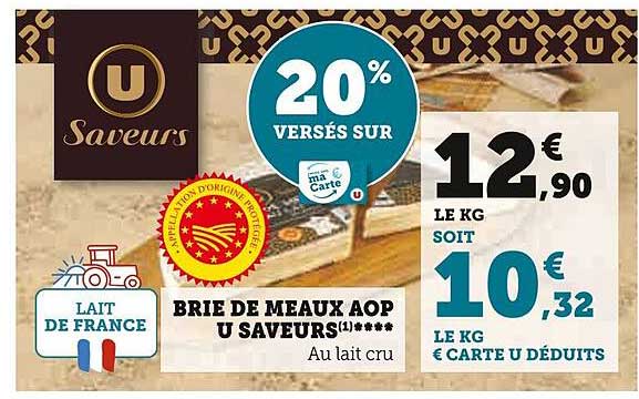 Brie De Meaux Aop U Saveurs