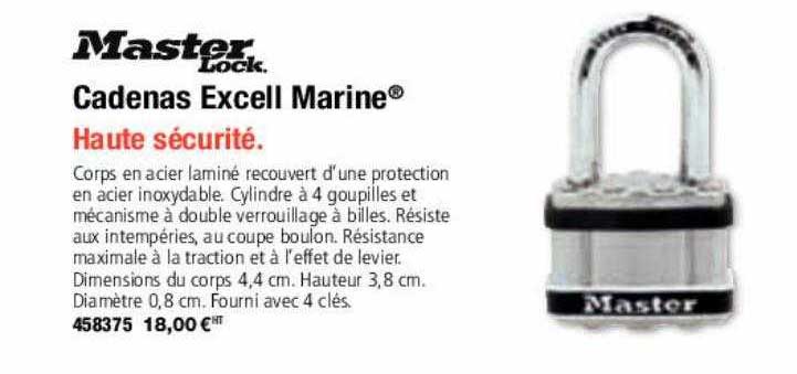 cadenas excell marine master lock