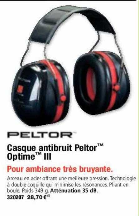 casque antibruit peltor optime III