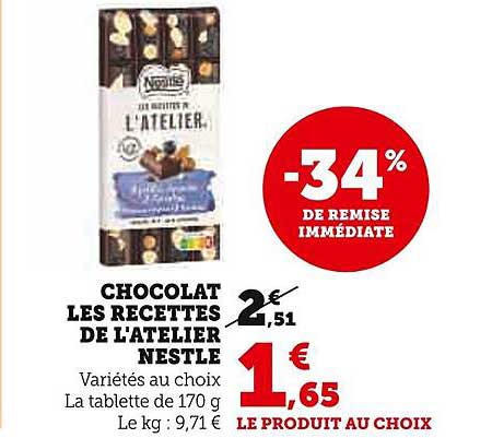 chocolat les recettes de l'atelier nestlé