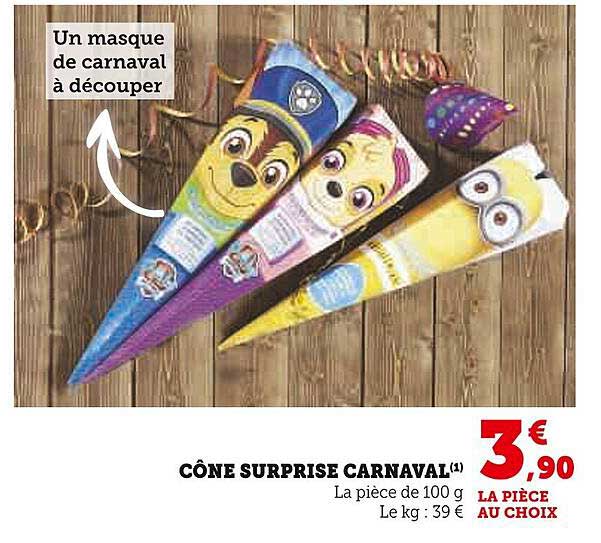 Cône Surprise Carnaval