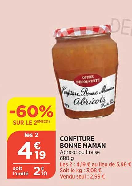 confiture bonne maman
