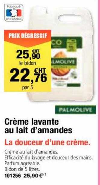 crème lavante au lait d'amandes palmolive