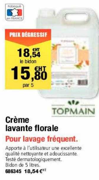crème lavante florale topmain