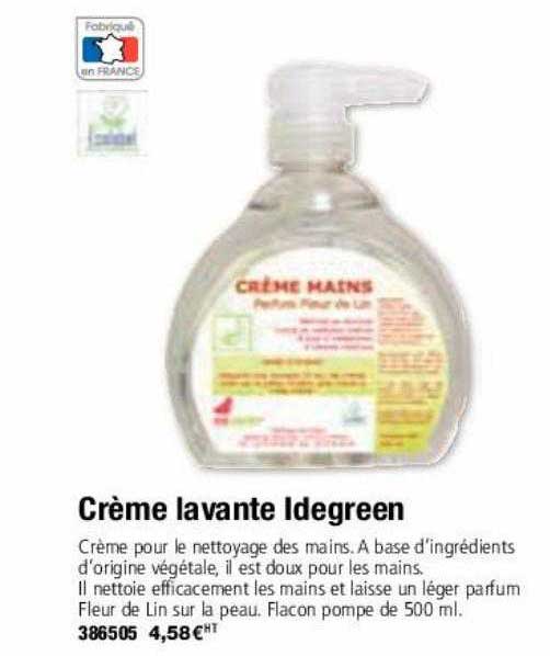 crème lavante idegreen