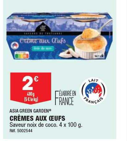 crèmes aux œufs asia green garden