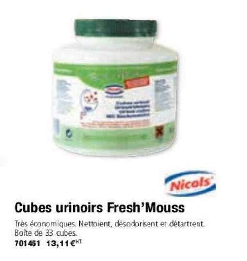 cubes urinoirs fresh'mouss nicols'