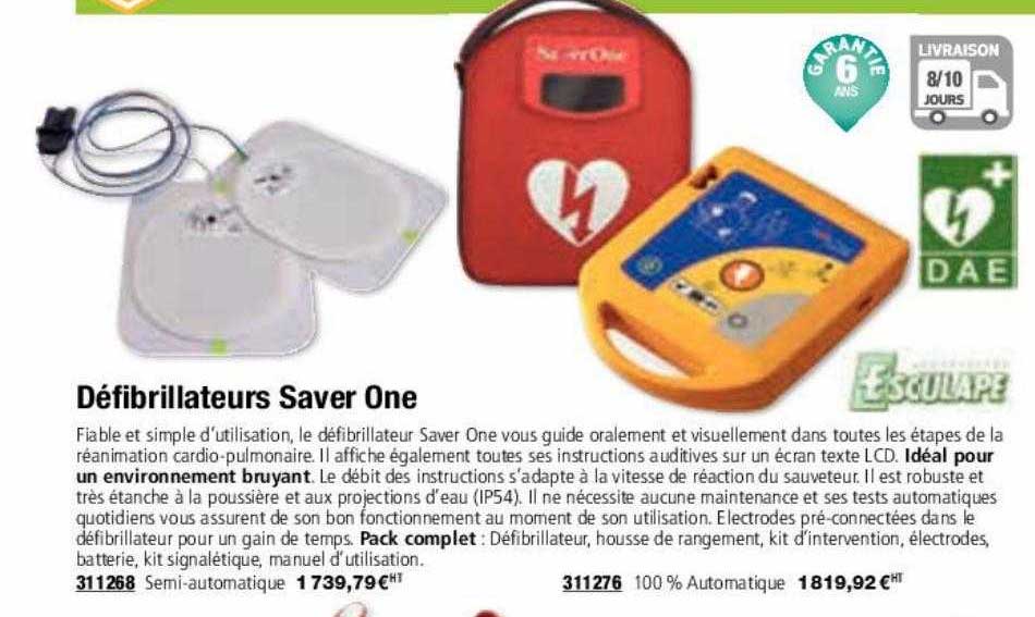 défibrillateurs saver one esculape
