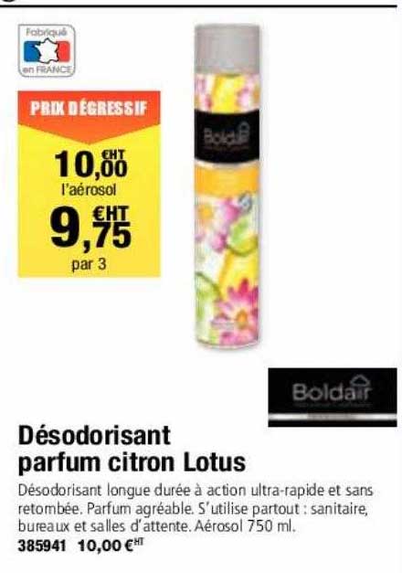 Désodorisant Parfum Citron Lotus Boldair