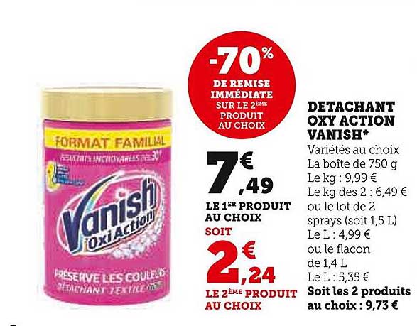 détachant oxy action vanish