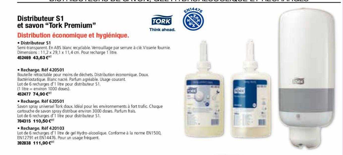 Distributeur S1 Et Savon "tork Premium"