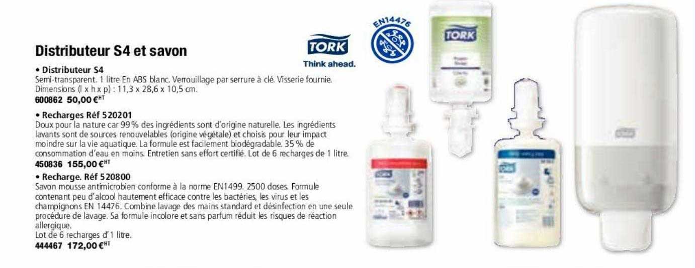 Distributeur S4 Et Savon Tork