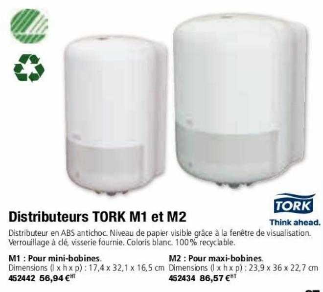 distributeurs tork m1 et m2