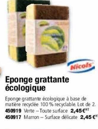 éponge grattante écologique nicols'