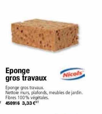 éponge gros travaux nicols'