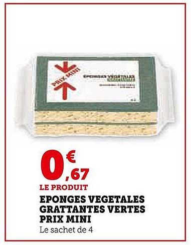 éponges végétales grattantes vertes prix mini