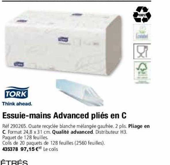 essuie-mains advanced pliés en c tork