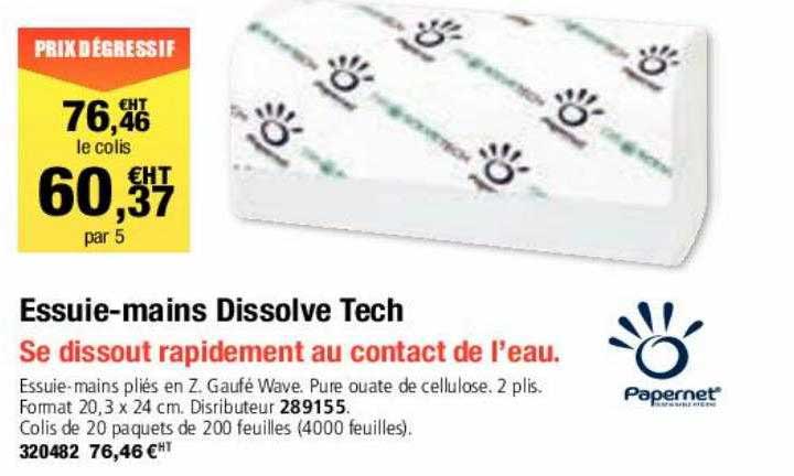 essuie-mains dissolve tech