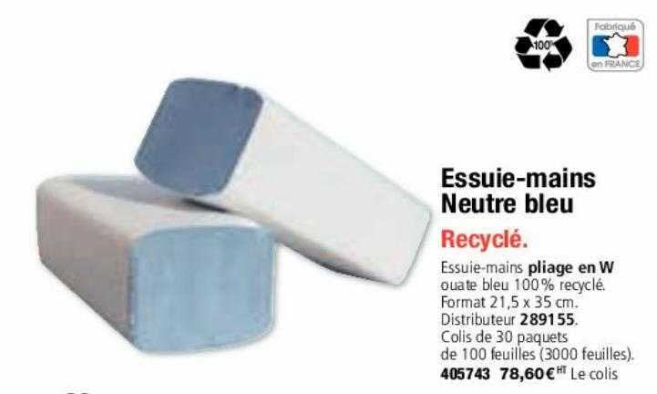 essuie-mains neutre bleu