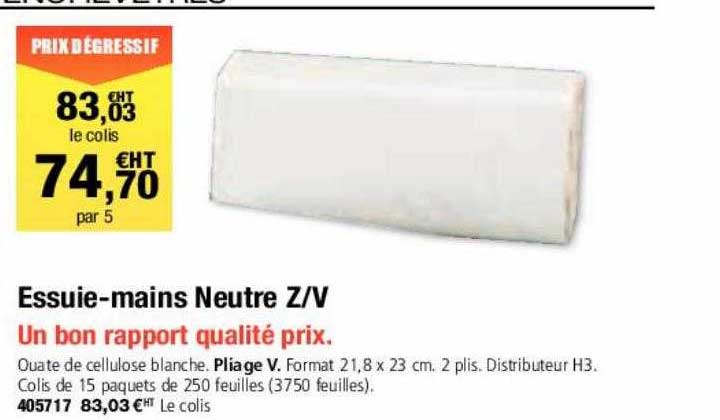 essuie-mains neutre z-v