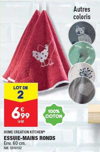 essuie-mains ronds home creation kitchen