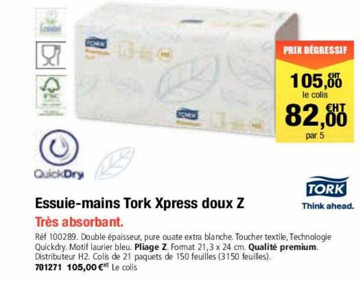 essuie-mains tork xpress doux z