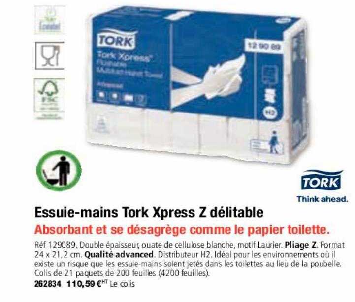 essuie-mains tork xpress z délitable