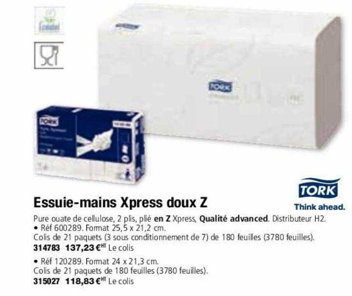essuie-mains xpress doux z tork