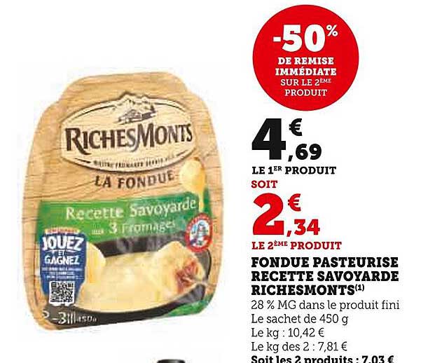 fondue pasteurise recette savoyarde richesmonts