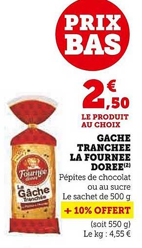 gâche tranchée la fournée dorée