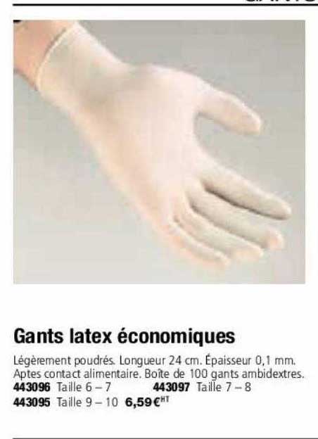 gants latex économiques