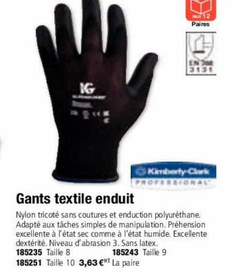 Gants Textile Enduit