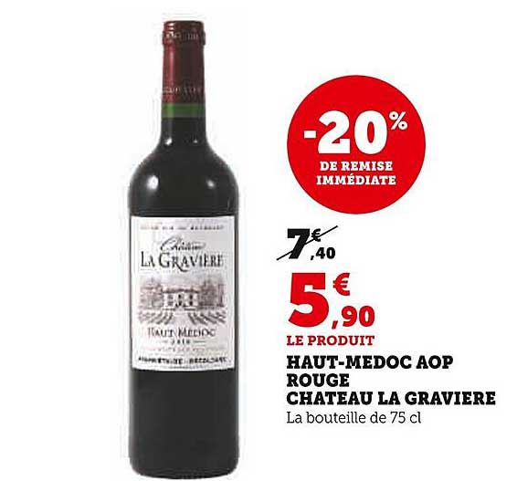 haut-médoc aop rouge château la gravière