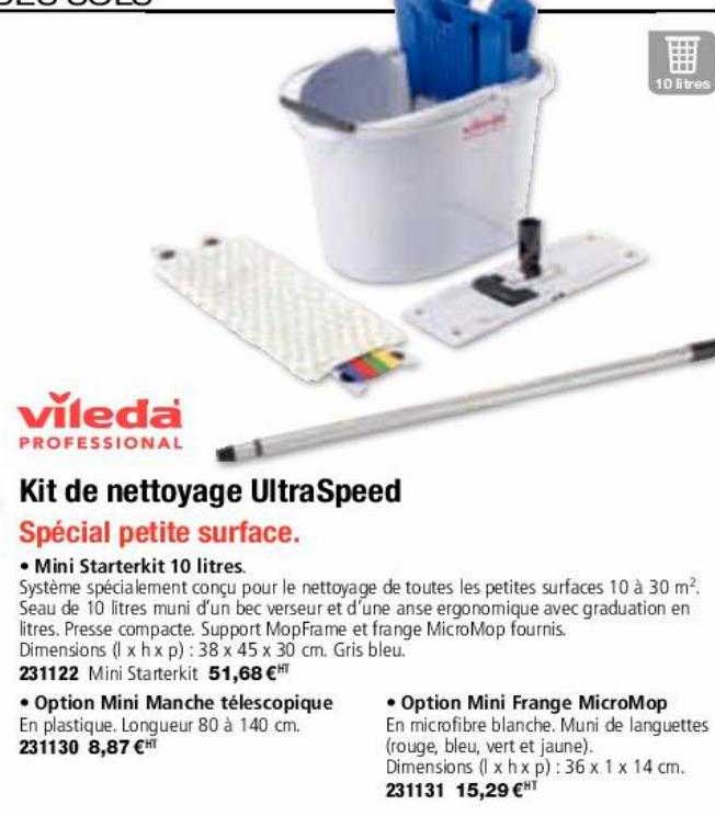 kit de nettoyage ultraSpeed vileda professional