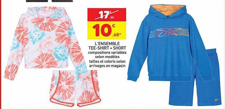l'ensemble tee-shirt + short