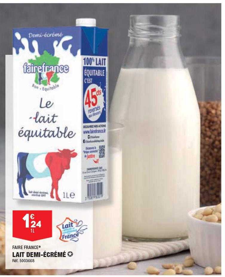 lait demi-écrémé faire france