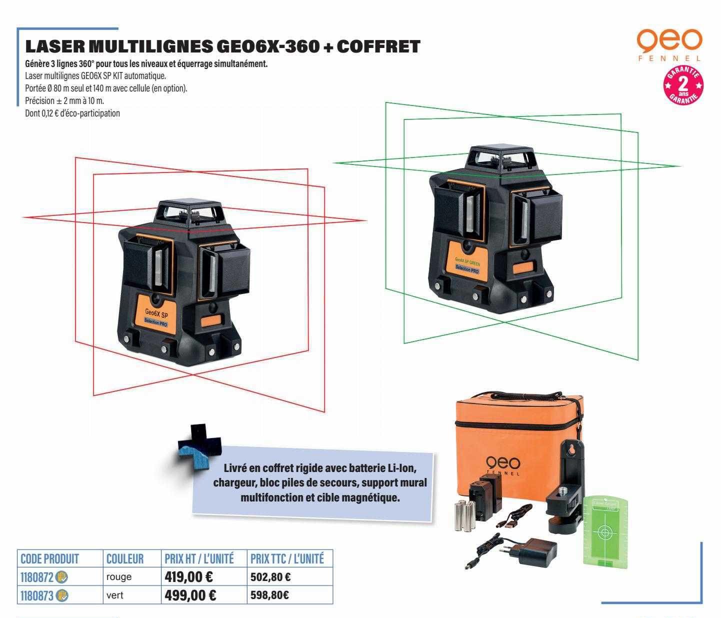 laser multilignes ge06x-360+coffret qeo
