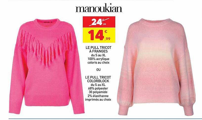 le pull tricot à frances ou colorblock