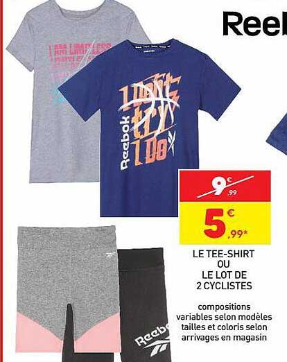 le tee-shirt ou le lot de 2 cyclistes