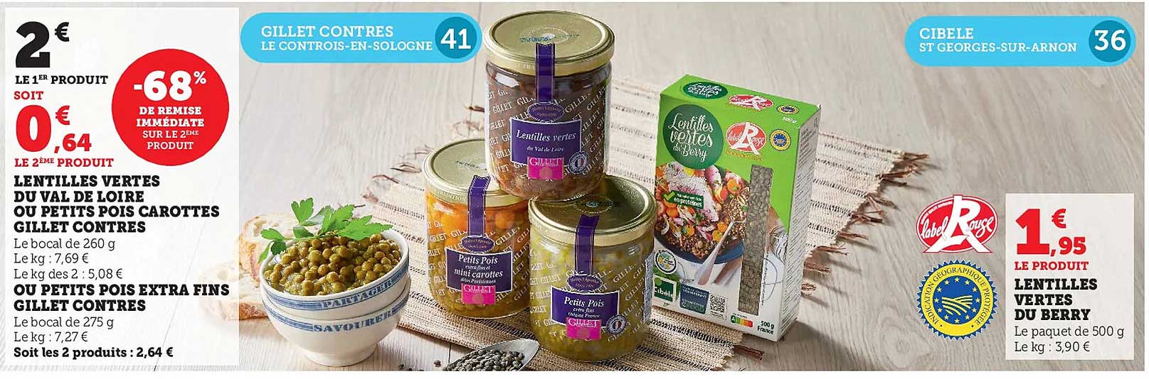 Lentilles Vertes Du Val De Loire Ou Petits Pois Carottes Gillet Contres Our Petits Pois Extra Fins