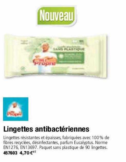 lingettes antibactériennes mr propre