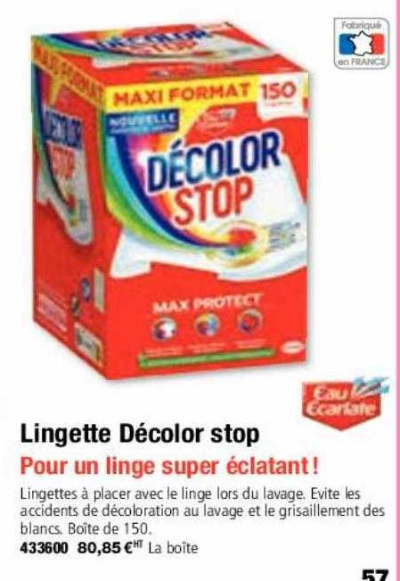 Lingettes Décolor Stop