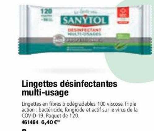 Lingettes Désinfectantes Multi-usage Sanytol