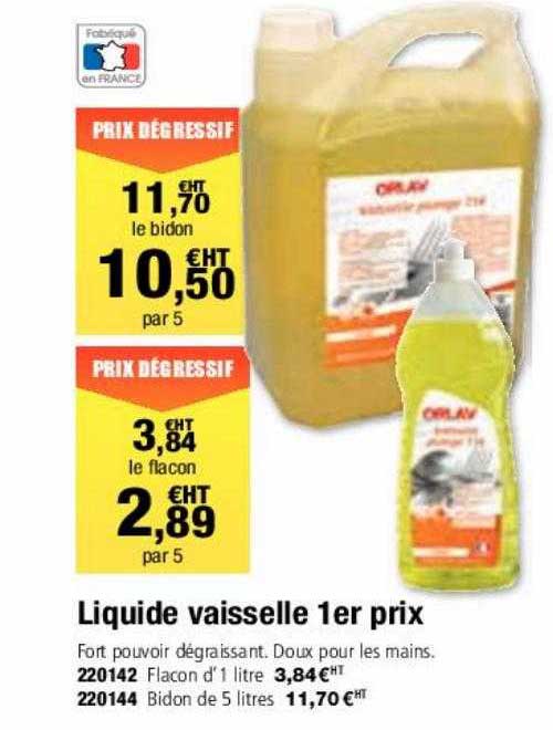 liquide vaisselle 1er prix