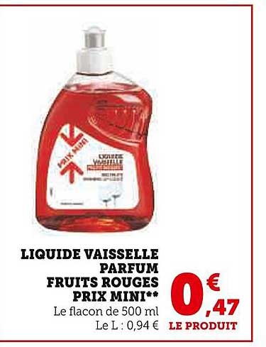 liquide vaisselle parfum fruits rouges prix mini