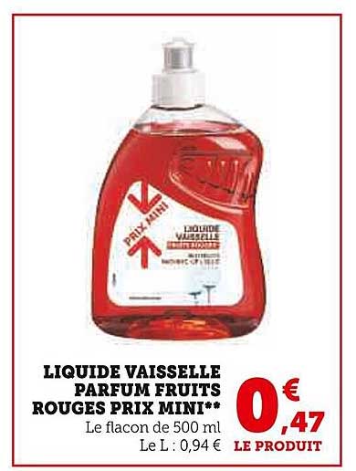 liquide vaisselle parfum fruits rouges prix mini