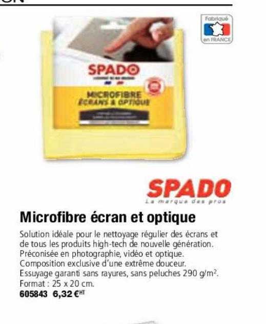 microfibre écran et optique spado